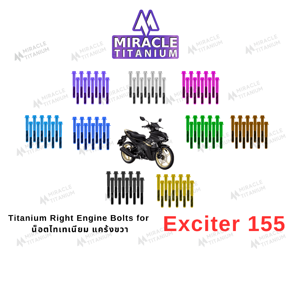Exciter 155 (2023) Right Engine Bolts น็อตแคร้งเครื่องขวา