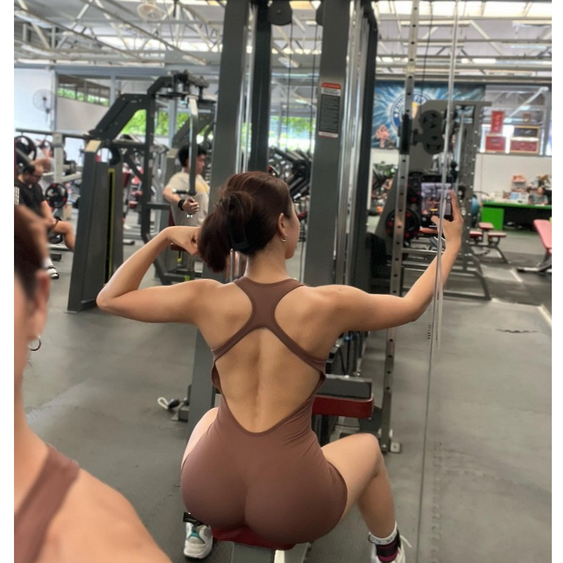 Gymmode - Ava jumpsuit bodysuit จั้มสูทออกกำลังกาย เก็บทรงสวย