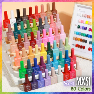 สีเจล MXSI 60 สี โทนสีฮิต พร้อมโทนขวดสีพาสเทล เฉดเดียวกับสีเจล พร้อมส่ง
