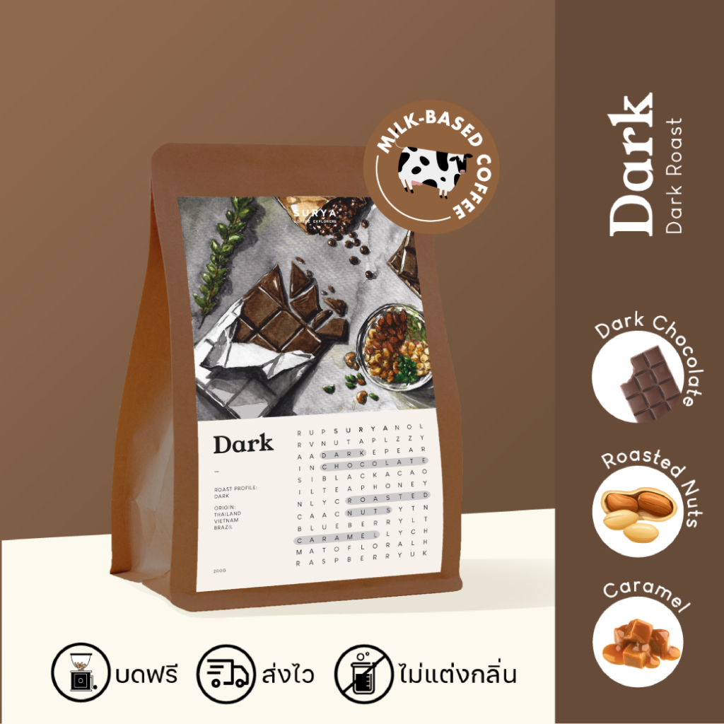 SURYA Coffee Explorers เมล็ดกาแฟ DARK