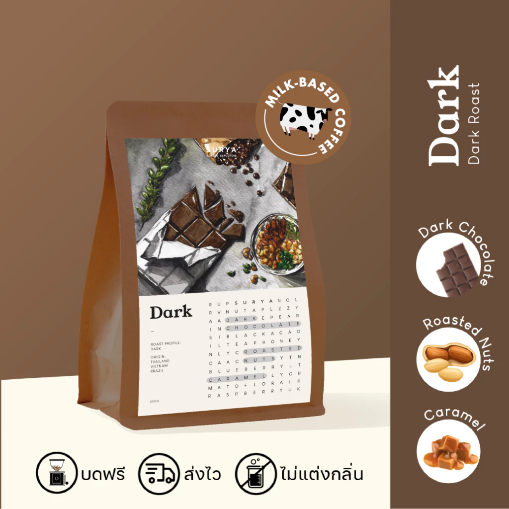 SURYA Coffee Explorers เมล็ดกาแฟ DARK
