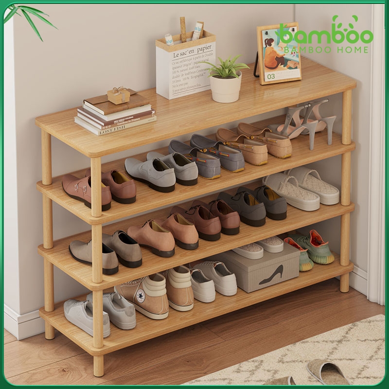 ชั่นวางรองเท้า ชั้นวาง รองเท้า ไม้ shoes shelf มีหลายขนาด ทำโดยไม้ไผ่ธรรมชาติ ประหยัดพื้นที่ รับน้ำหนักได้เยอะ