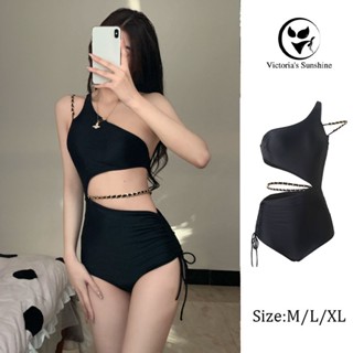 ชุดว่ายน้ำผู้หญิง วันพีช swimsuit มีฟองน้ำ สไตล์เซ็กซี่ ผ้าแ…