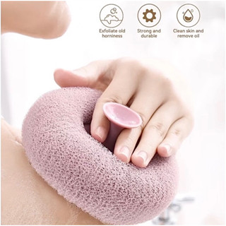 ฟองน้ําอาบน้ำ ฟองน้ำขัดผิว  พร้อมที่ติดผนัง ❣️คละสี ~ ทางร้า…