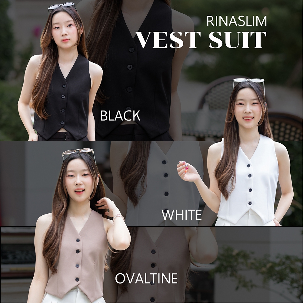 RINASLIM Vest Suit เสื้อกั๊ก ผู้หญิง มีกระดุม — صورة 8