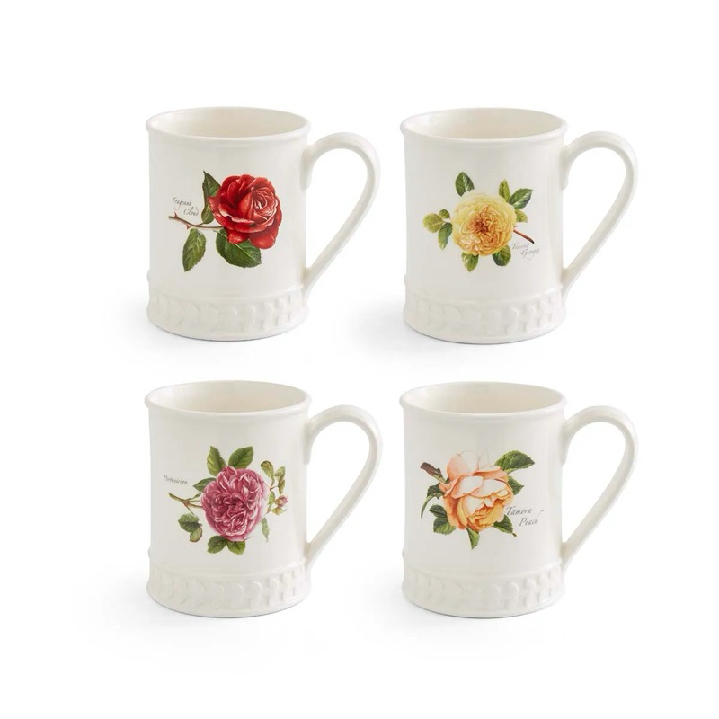 Portmeirion Botanic Roses Set of 4 Tankards