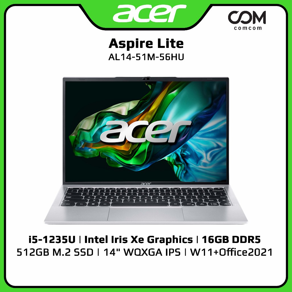 NOTEBOOK (โน้ตบุ๊ค) ACER ASPIRE LITE AL14-51M-56HU BY COMCOM