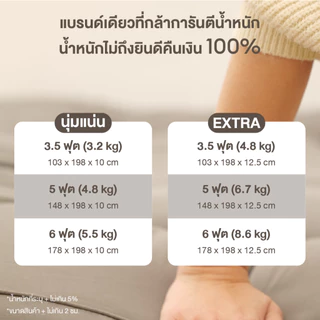 ibed Topper ท็อปเปอร์รุ่นนุ่มแน่นและรุ่น Extra ทอปเปอร์กันไรฝุ่น หนานุ่ม (สีDrizzle+Lavender+Denim)