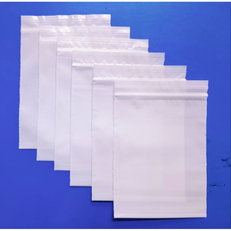 ถุงซิปขาว ซองซิปขาว ถุงซิปขาวทึบ ซองซิปสีขาว เกรดA แพค 1 กก