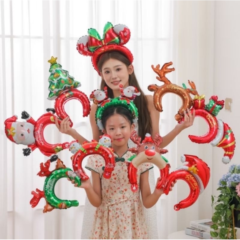 🇹🇭ที่คาดผมลูกโป่งฟรอย(คละลาย 10ใบ)