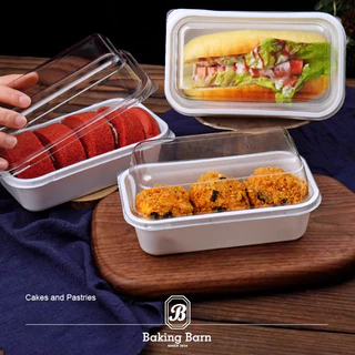 Baking Barn Cake box 14x8x6.5 ซม. (50 ชิ้น/แพ็ค) กล่องใส่ขนม กล่องขนมชิ้นเล็ก