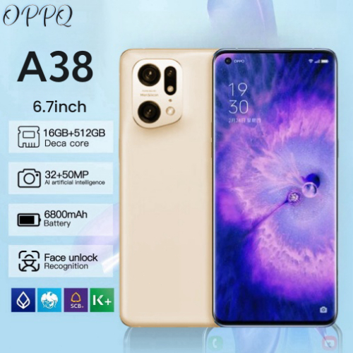【สต๊อกพร้อม】 0PP0 A38 5G Dual SIM (16GB + 512GB) โทรศัพท์มือถือ Android 12 ขนาด 6.7 นิ้วราคาถูก