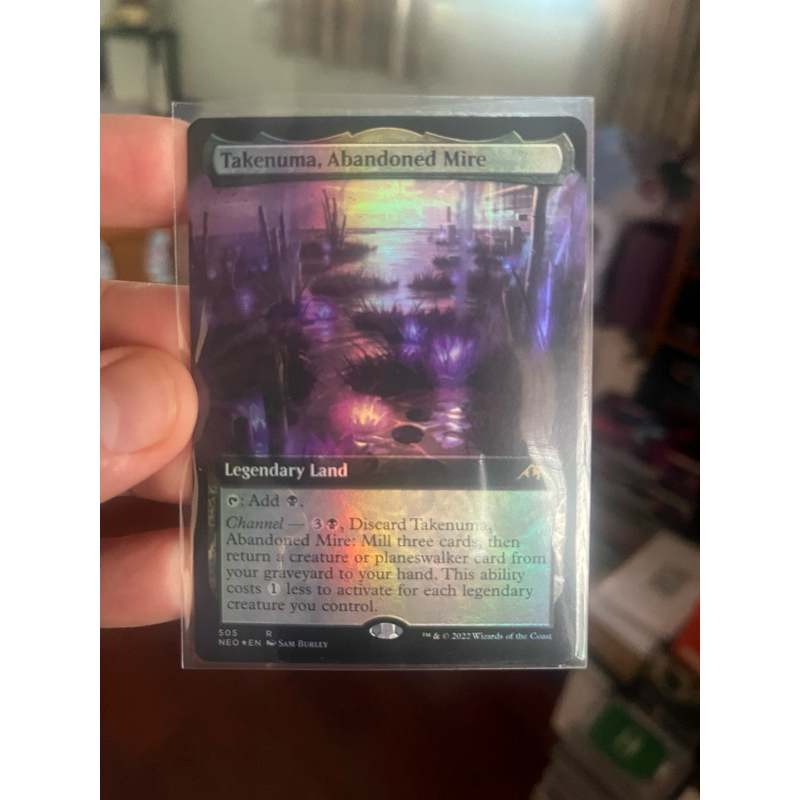 การ์ด MTG Takenuma, Abandoned Mire Foil Land Magic the Gathering EDH รุ่น NEO สภาพ Ex-Nm