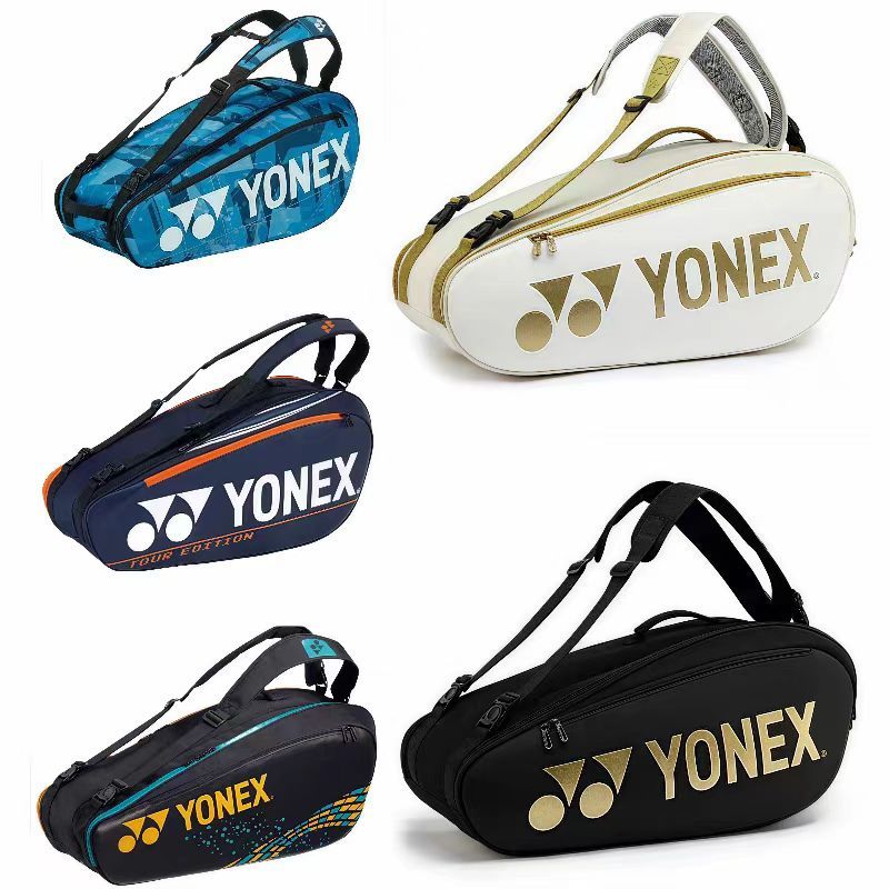 YONEX กระเป๋าแบดมินตันอเนกประสงค์ ใส่แร็กเก็ตได้ 6 ไม้ กระเป๋าเป้สะพายหลัง/พกพาได้ ที่เก็บรองเท้าอิสระ