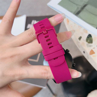 สายนาฬิกาซิลิโคนสีทึบ 20 มม. 22 มม. เหมาะสำหรับ Amazfit GTS/GTS 2/2e/mini/3.huami Smazfit gtr 4.Amazfit GTR2
