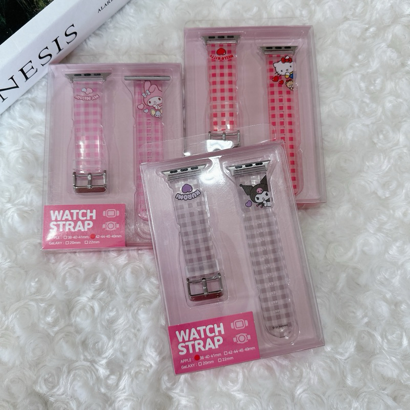 *พร้อมส่ง* สายนาฬิกาใช้สำหรับ Apple watch ลิขสิทธิ์แท้จากเกาหลี ลายซาริโอ้