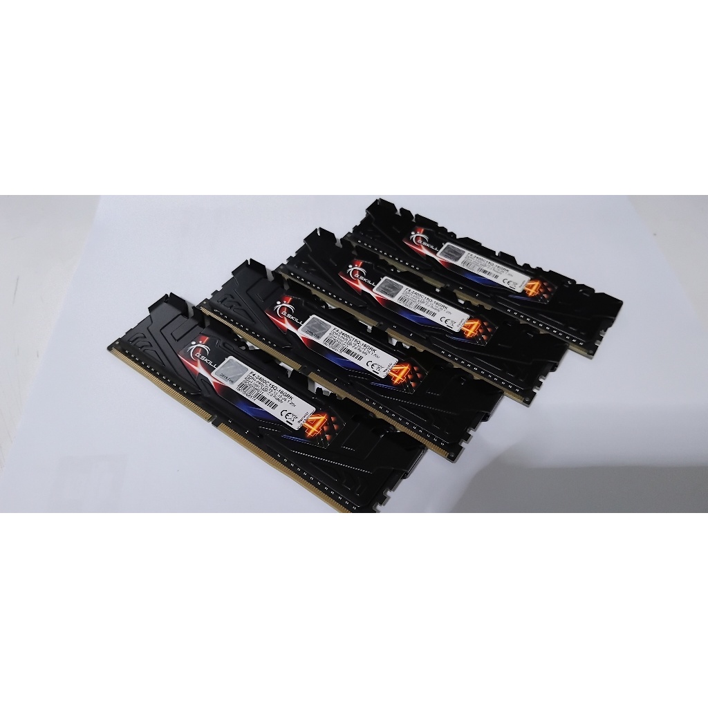 RAM PC 16GB G.SKILL RIPJAWS 4 BLACK (4GBx4) DDR4/2400 มือสอง