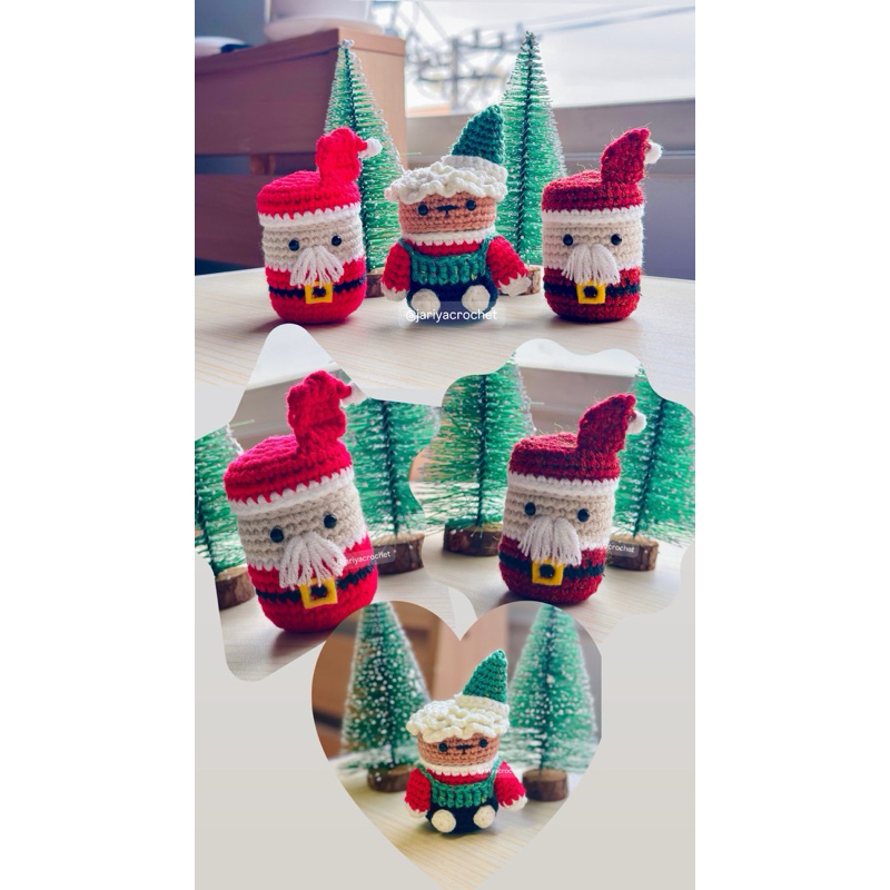 เคสยาดมหงส์ไทยซานต้า(ขนาด 25 กรัม-แบบแยกฝา) คริสต์มาส เคสยาดมไหมพรม