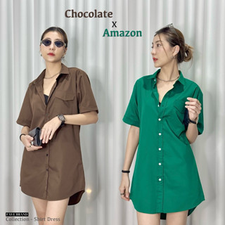 Fave Brand เดรส แขนสั้น สีใหม่ ผ้าคอตตอน ฟรีไซส์