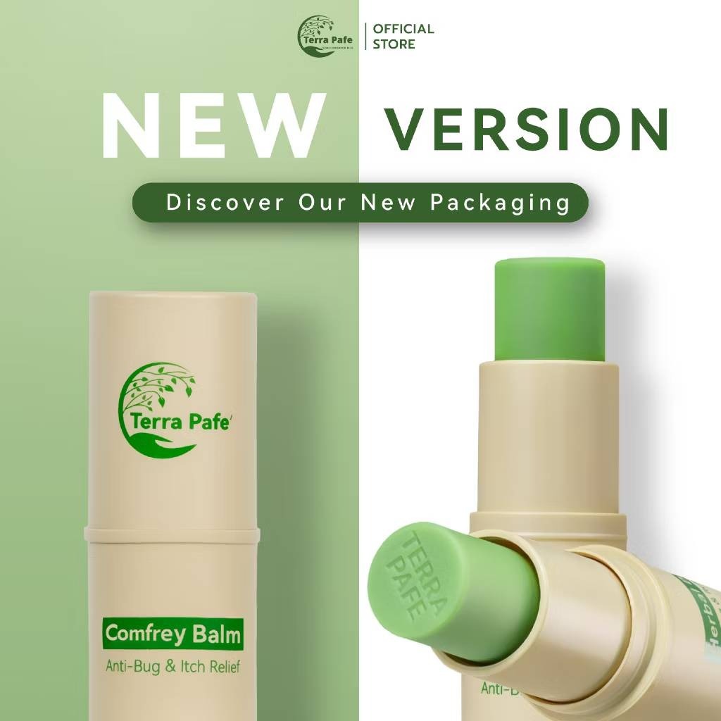 Terra Pafe balm เทอร่า พาเฟ่ บาล์มคอมเฟรย์ บรรเทาอาการวิงเวียน NDOO ของแท้ ลูกกลิ้งแก้ปวดไมเกรน