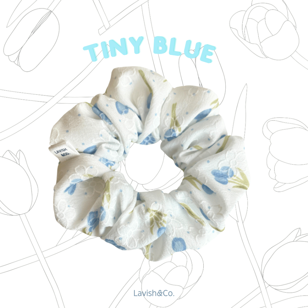 [ พร้อมส่ง ] Basic  Scrunchies – Tulips collection     13*13 CM  (Extra Large size) ราคา ถูกที่สุด ดีลบีเคเค แกลเลอรีภาพที่ 2