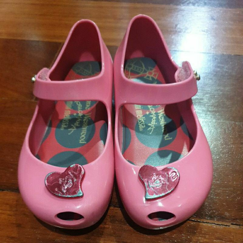 รองเท้าเด็ก Mini melissa สีชมพู ไซส์ US8 Eur24 Jpn14.5