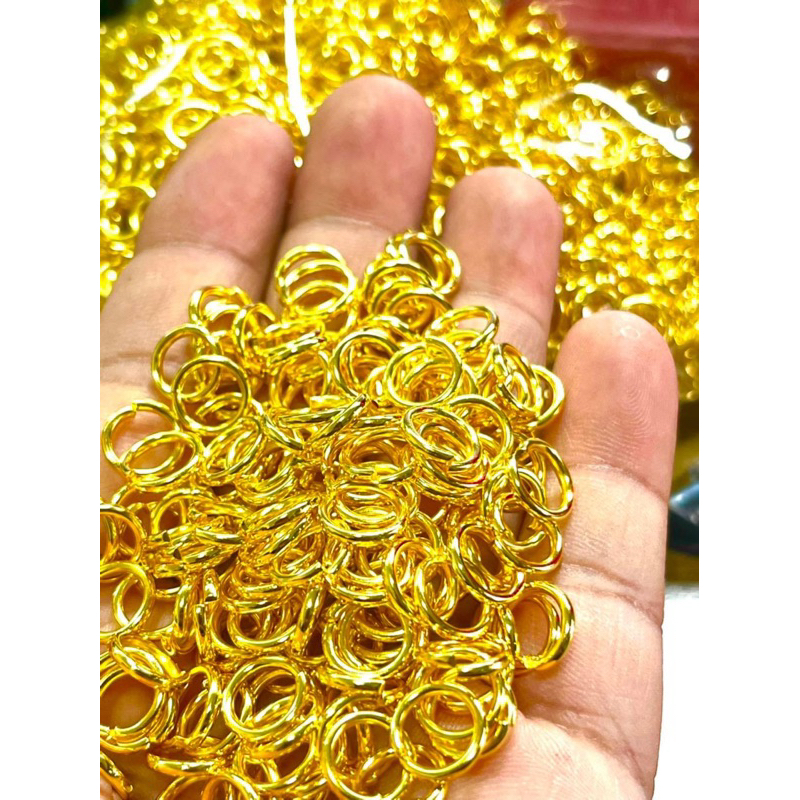 (1ชิ้น)ห่วงสแตนเลสชุบสีทอง1ชิ้น