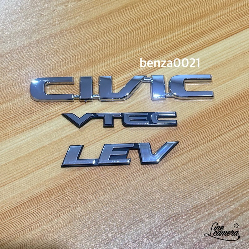 โลโก้ CIVIC VTEC LEV ติดรถ HONDA ไดแมนชั่น ราคาต่อชิ้น
