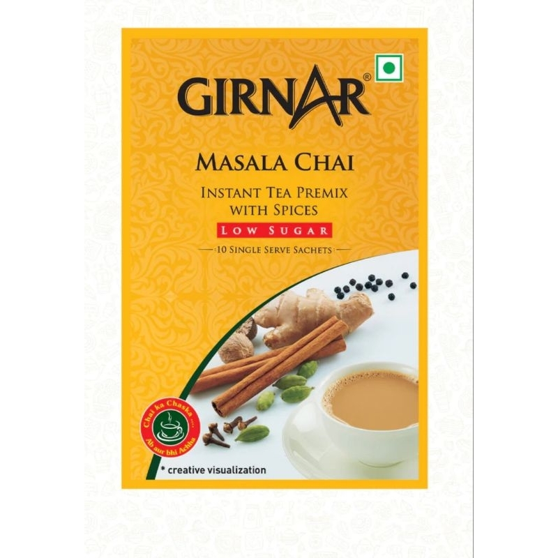 Girnar Instant Tea Premix With Masala (Low Sugar) 10 Sachets