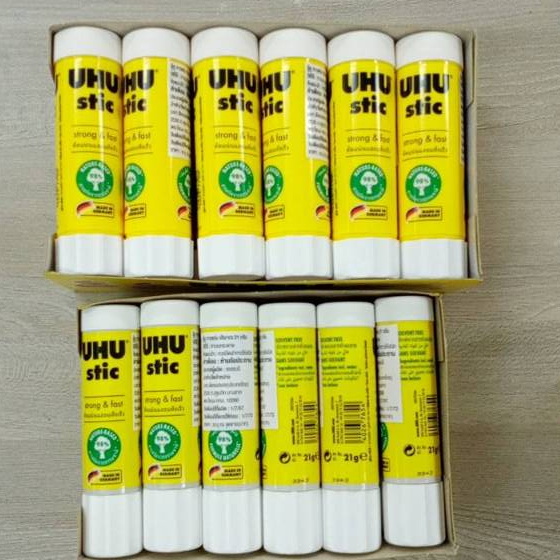 กาวแท่ง UHU 21 / 40 กรัม ยกโหล แพ็ค 12 / 6 แท่ง ของใหม่