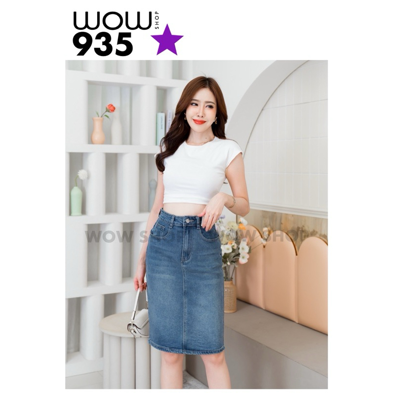กระโปรงยีนส์ ป้าย Wow รหัส 935