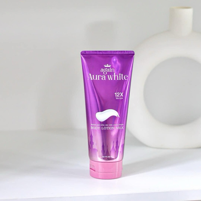 (รอของเข้า) โลชั่นเผือก Again Aura White Body Lotion Milk |
