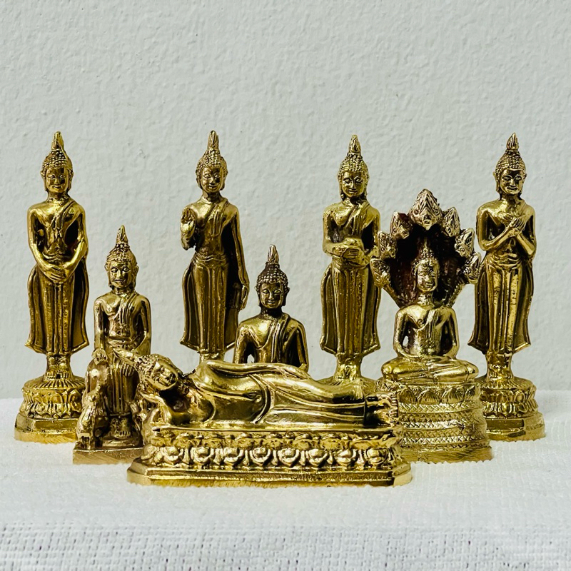 พระประจำวันเกิด ทองเหลือง หน้าตัก 1.5 นิ้ว สำหรับใส่บาตรหรือนำไปบูชา