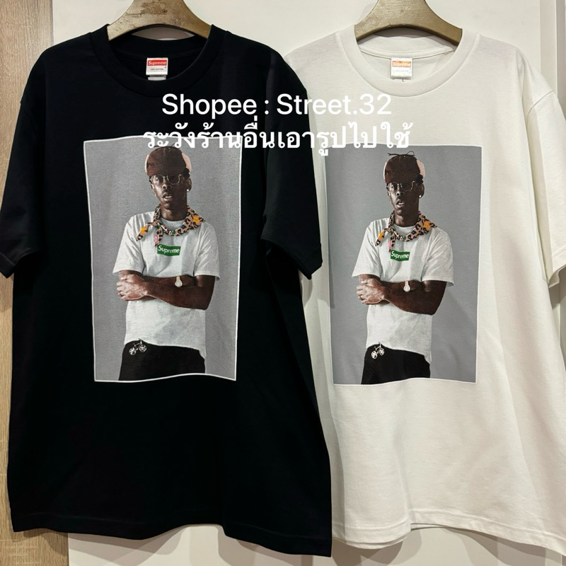 Street.32 เสื้อยืด แขนสั้น สกรีนลาย งานไทย รูปถ่ายจากสินค้าจริง Supreme
