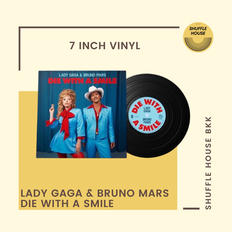 (ส่งฟรี) Bruno Mars & Lady Gaga Die with a Smile Vinyl แผ่นเสียง/แผ่นไวนิล/แผ่นใหม่ซีล