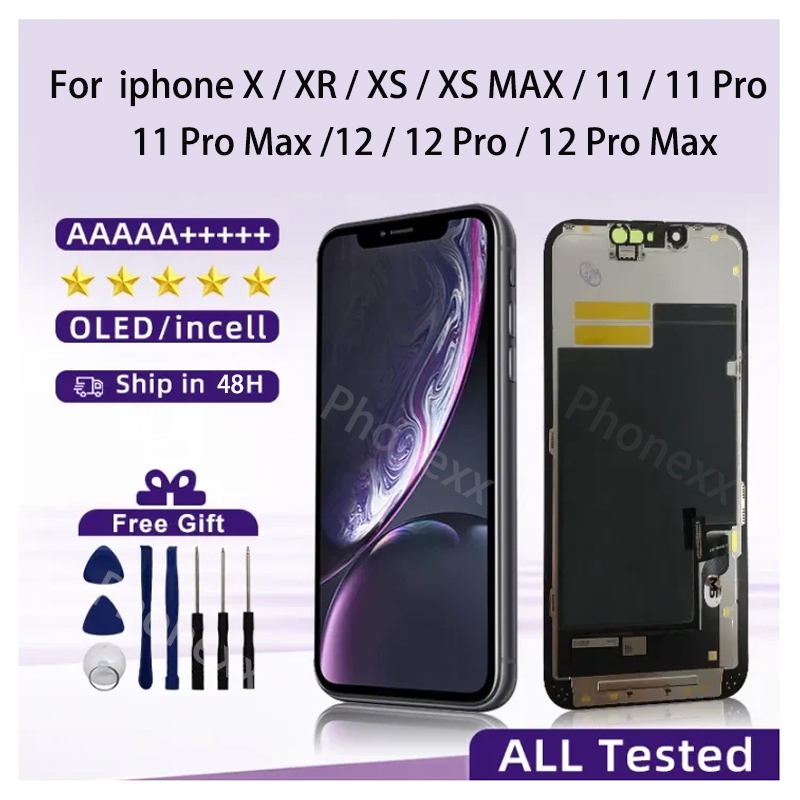 100% tested หน้าจอมือถือ for iPhone X / XR /XS / 11 / 11 Pro Max / 12 / 12 P แถมชุดไขควง