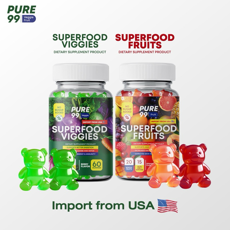 Fruits & Veggies Gummy (กัมมี่ผักผลไม้ 40 ชนิด)