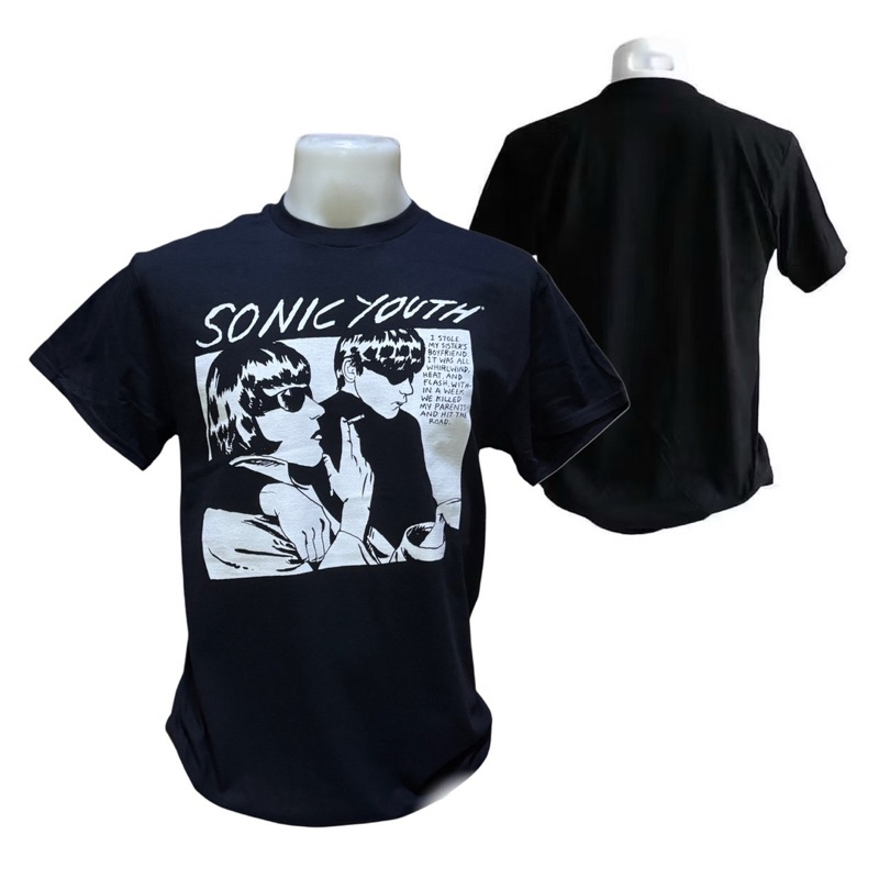 เสื้อวง SONIC YOUTH T-SHIRT ลาย GOO ALBUM COVER (BLACK) ลิขสิทธิ์ของแท้ EU