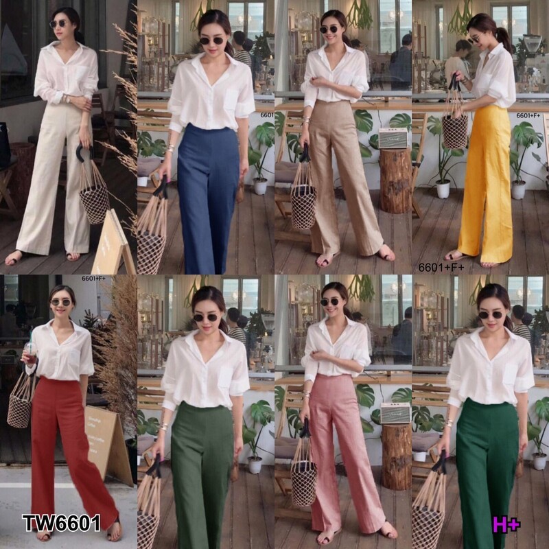 SS6601 Set เสื้อเชิ้ต + กางเกงขายาว Set shirt + long pants