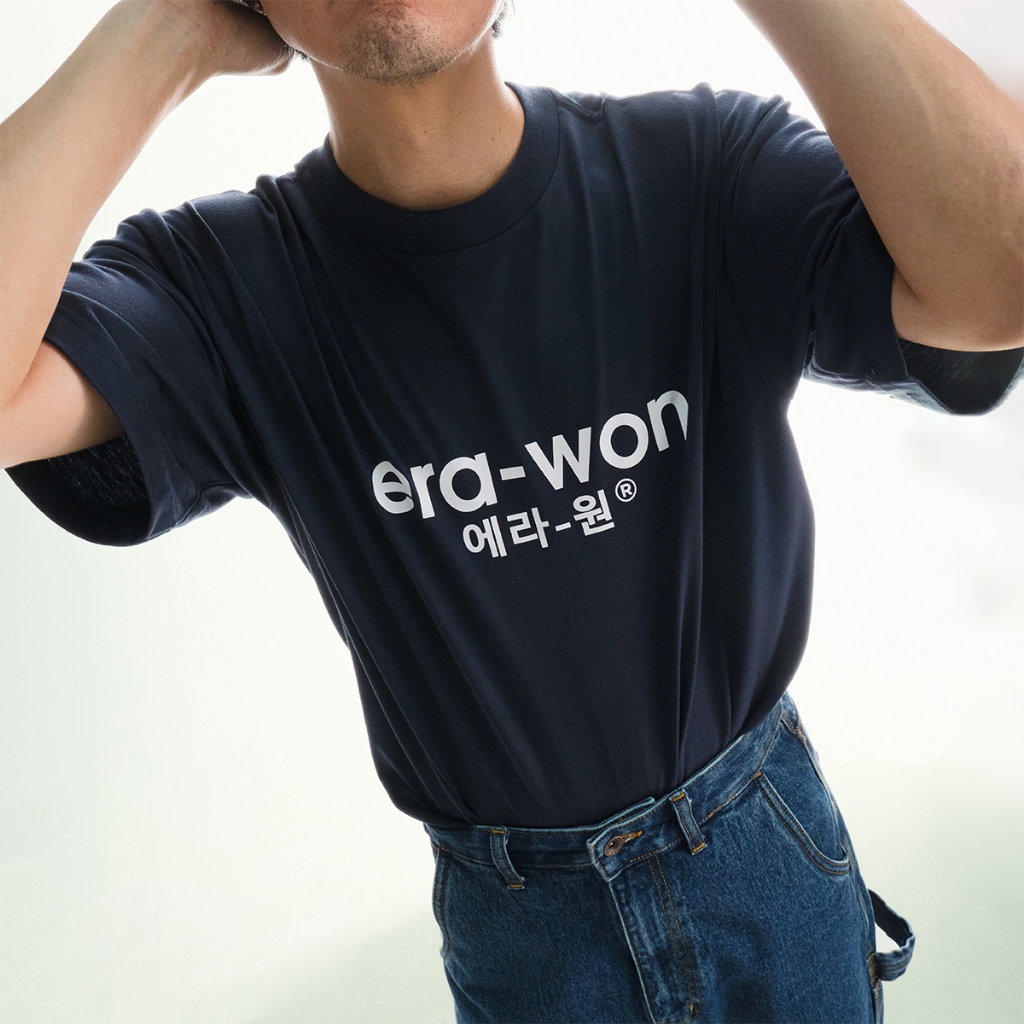era-won เสื้อยืด SHORT T-SHIRT OVERSIZE KOREA สี Navy