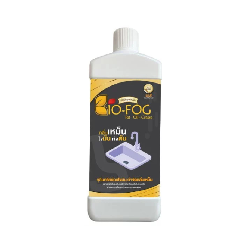 BioFog ไบโอฟอกชนิดน้ำ จุลินทรีย์ย่อยไขมันและกากของเสีย ในอ่างล้างจ้านและห้องน้ำ 1000ml.