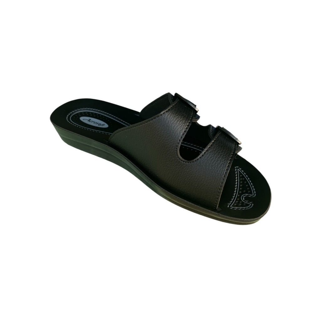 aerosoftนุม...สบาย*รองเท้าแตะสวมPU*แอโรซอลรุ่นMA4142สีดำSIZE39-43
