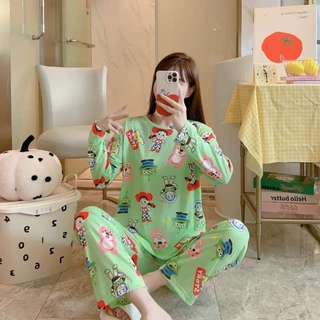A.pp#ชุดนอนแขนยาวขายาว#ผู้ใหญ่ฟรีไซส์.ราคาถูกที่สุด