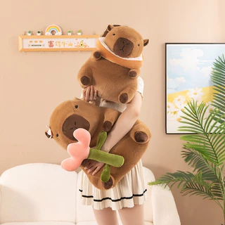 ตุ๊กตาคาปิบาร่าหลากสไตล์ 30CM 40CM และ50CM-ขนนิ่ม ผ้านุ่มน่ากอดสุดๆ เขียนการ์ดอวยพรได้