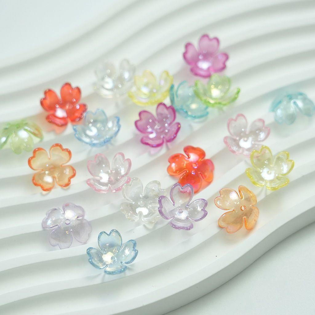 ดอกไม้ อะคริลิค เคลือบโฮโลแกรม 6x15mm อุปกรณ์เสริมงานฝีมือ งาน DIY