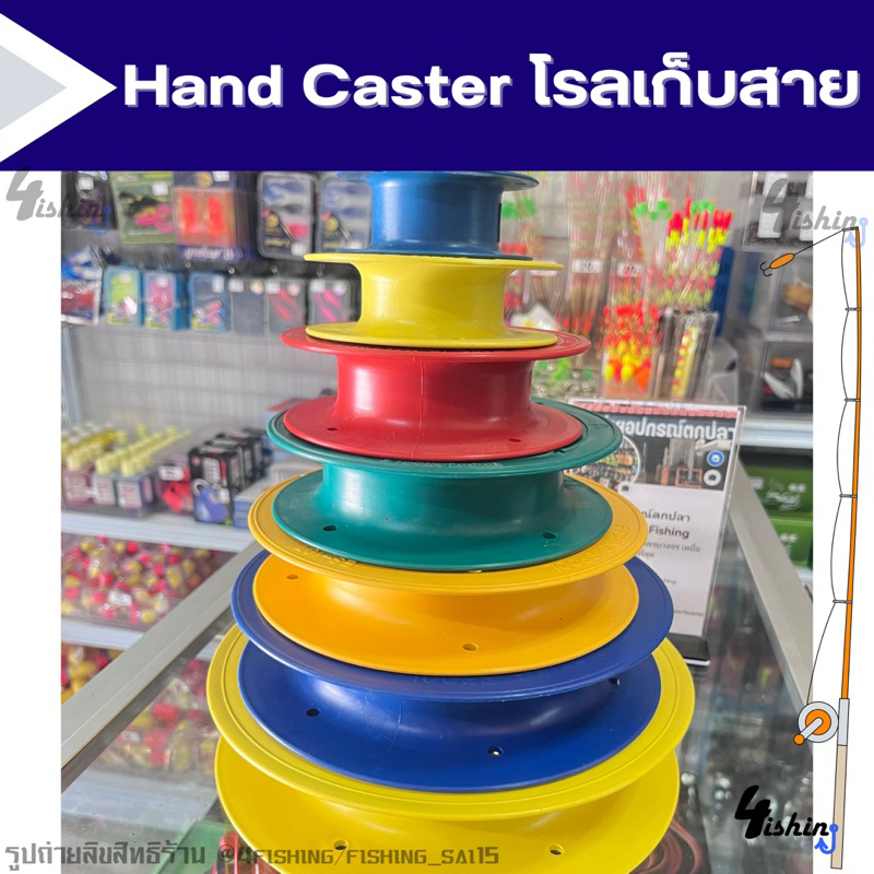 แฮนด์คาสเตอร์(Hand Caster) โรลเก็บสาย / ที่เก็บสายเอ็นตกปลาสายเอ็นตกชิงลิว (สุ่มสี1ชิ้น)