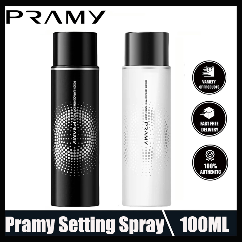 Pramy Moisturizing Makeup Setting Spray Matte / Dewy Finish สเปรย์ล็อคเมคอัพ 100 ml. ควบคุมมัน ติดทนยาวนาน 12 ชั่วโมง