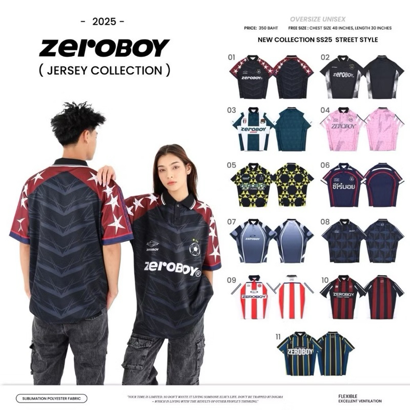 ZEROBOY - JERSEY COLLECTION " เสื้อโปโล New Collection SS25 " ทั้งหมด 11 แบบ