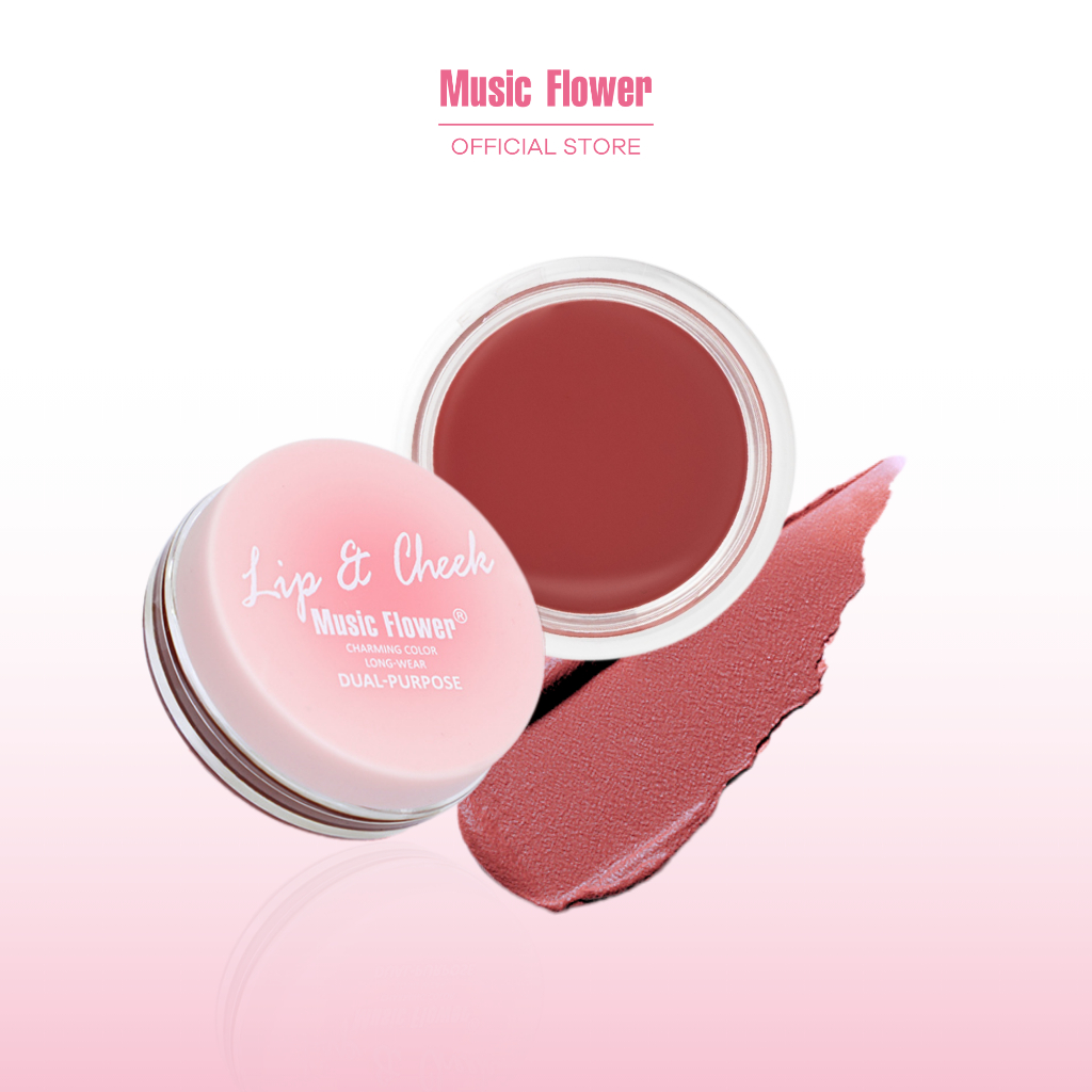 [Music Flower] Lip&Cheek Cream 02 Vitality Jujube Paste สีแดงพุทรา บางเบาเนื้อครีมนุ่ม ทั้งปากและแก้ม