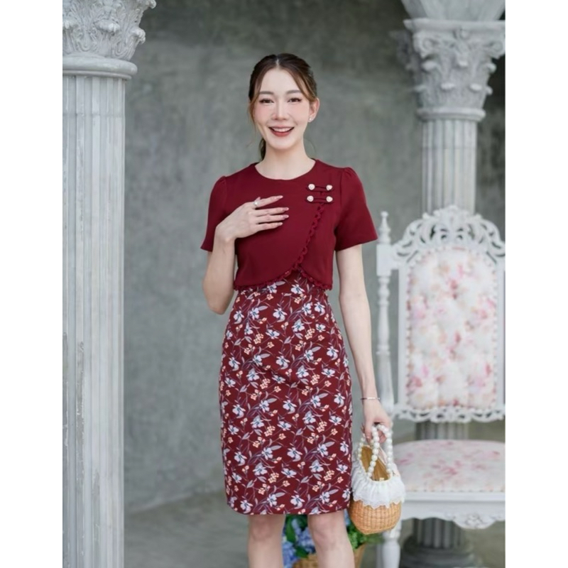 เดรสทำงาน ป้าย Phawi S M L XL